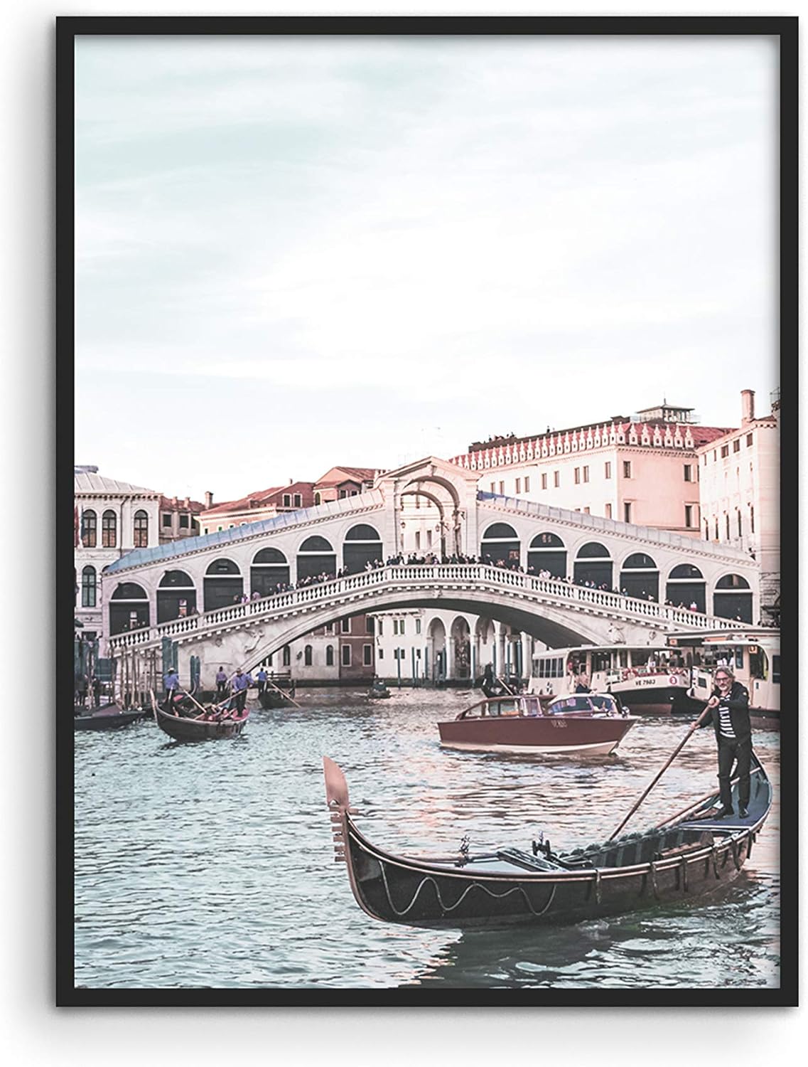 Italy Poster Gondola Art Italy Prints - By Haus & Hues | Europe Wall Art Italy Wall Art Venice Wall Art Rome Wall Poster Wall Art of Italy Poster Italy Italy Wall Art Decor | UNFRAMED 12” x 16”