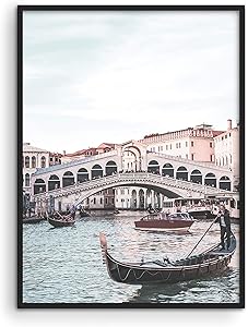Italy Poster Gondola Art Italy Prints - By Haus & Hues | Europe Wall Art Italy Wall Art Venice Wall Art Rome Wall Poster Wall Art of Italy Poster Italy Italy Wall Art Decor | UNFRAMED 12” x 16”