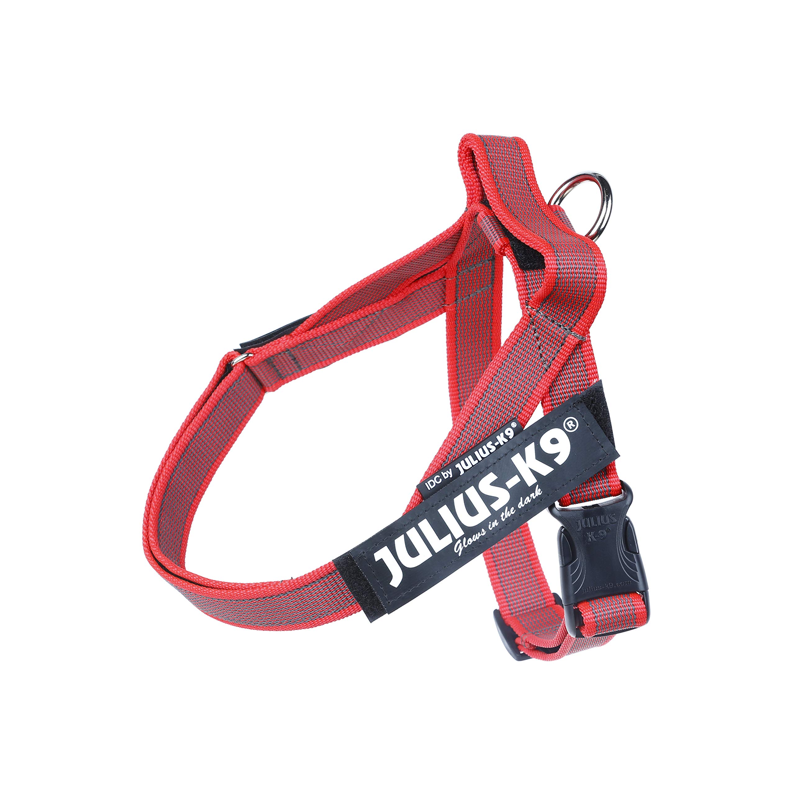 Julius-K9, IDC Color & Gray Belt Harness, Size: S / Mini, Red-Gray