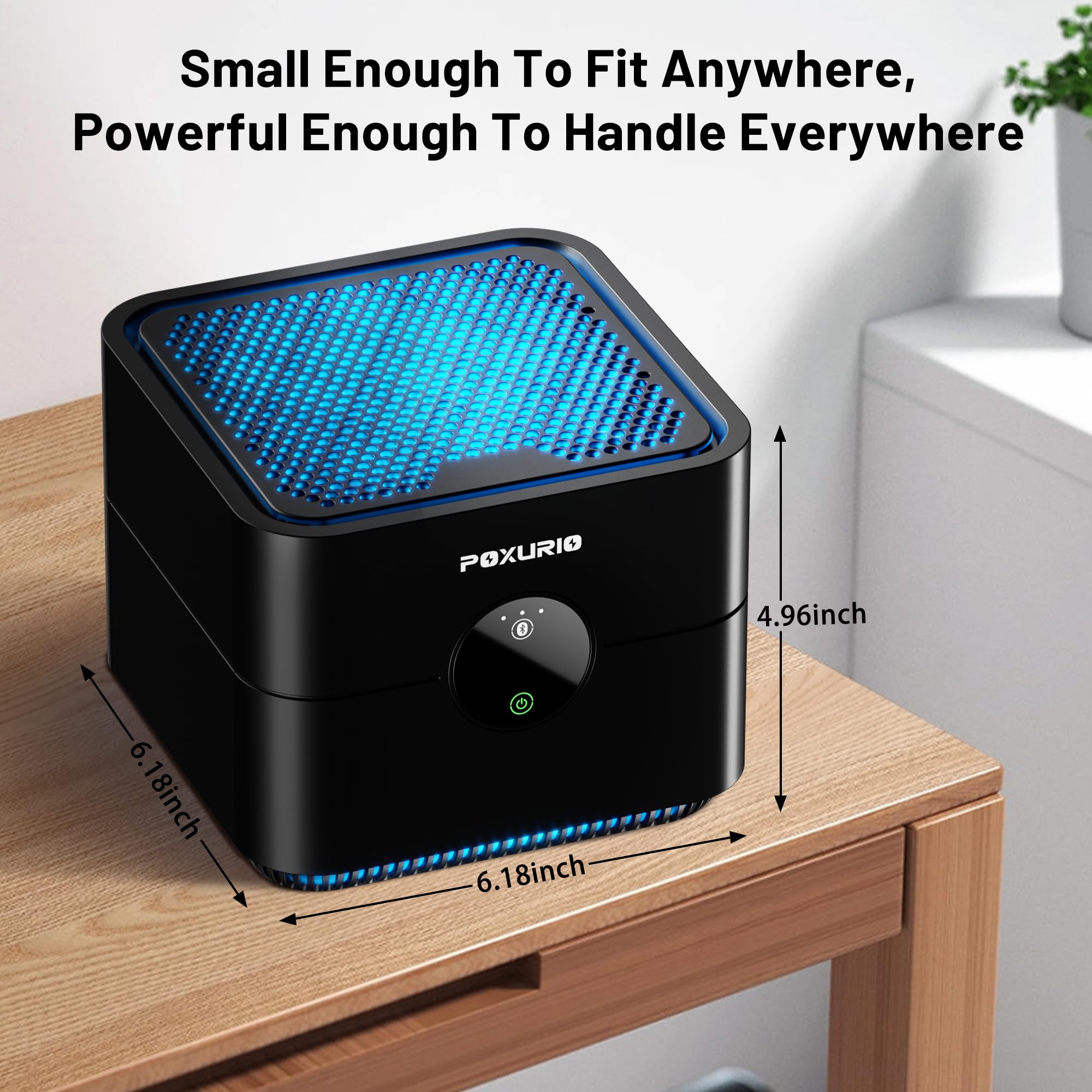 Air Purifiers for Home, H13 True HEPA Filter for Smoke, Dust, Pollen, Pet Dander & Odors, 600 ft² Coverage, Quiet 22dB Sleep Mode, 3 Fan Speeds, App Control