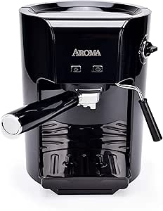 Amazon.com: Aroma Housewares AEM-810 Aroma Espresso - Cafetera (1,5 l/6  tazas), color negro : Hogar y Cocina