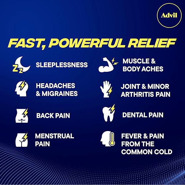 ADVIL PM PAIN RELIEVER AND NIGHTTIME SLEEP AID, PAIN MEDICINE WITH IBUPROFEN FOR PAIN RELIEF AND DIPHENHYDRAMINE CITRATE FOR A SLEEP AID – 50X2 COATED CAPLETS