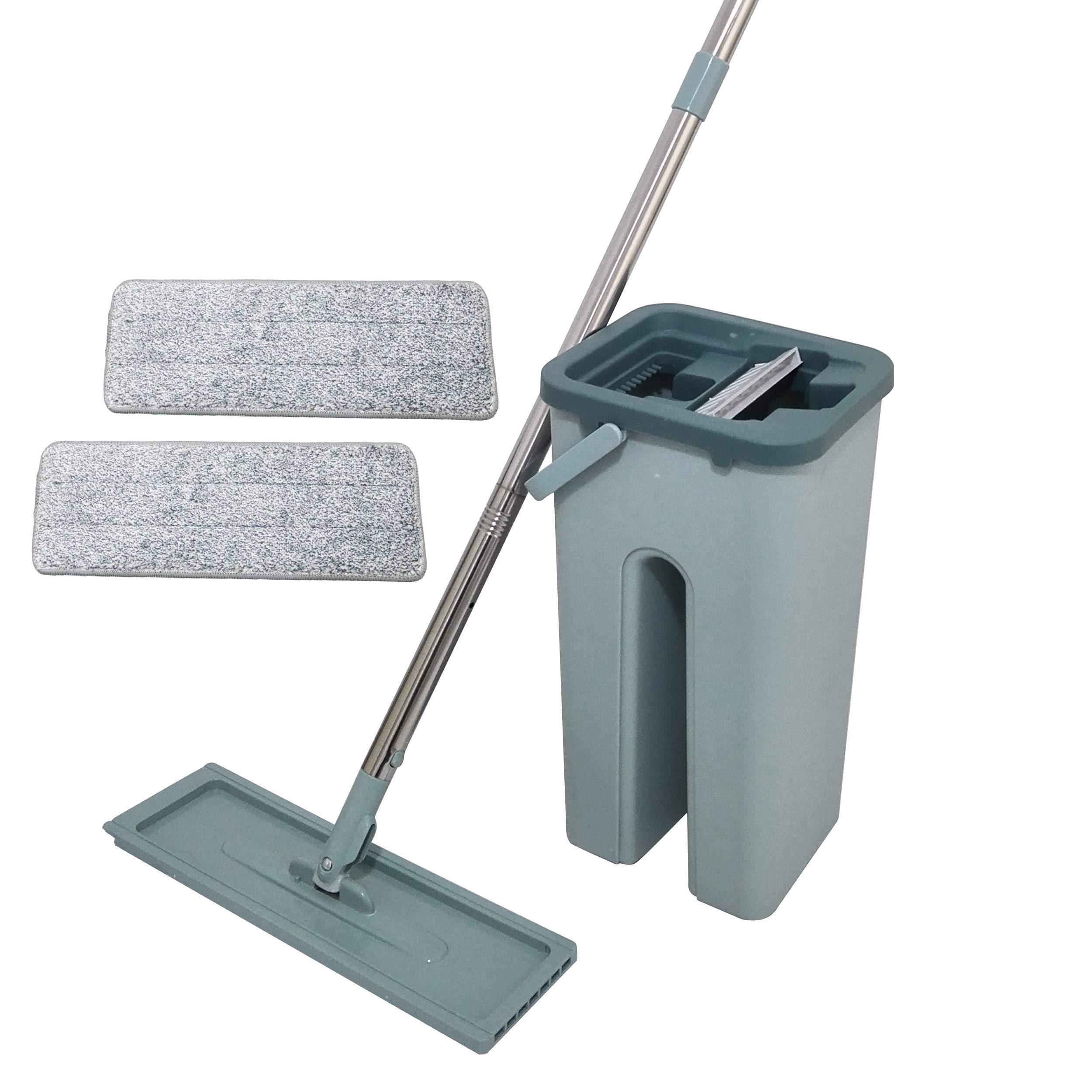 Venteo Autoclean Mop 360° with Double Compartment Bucket | Ultra Absorbent Microfibre Mop | Hands Free Cleaning System | Swivel Mop for Hard Floors & Tiles