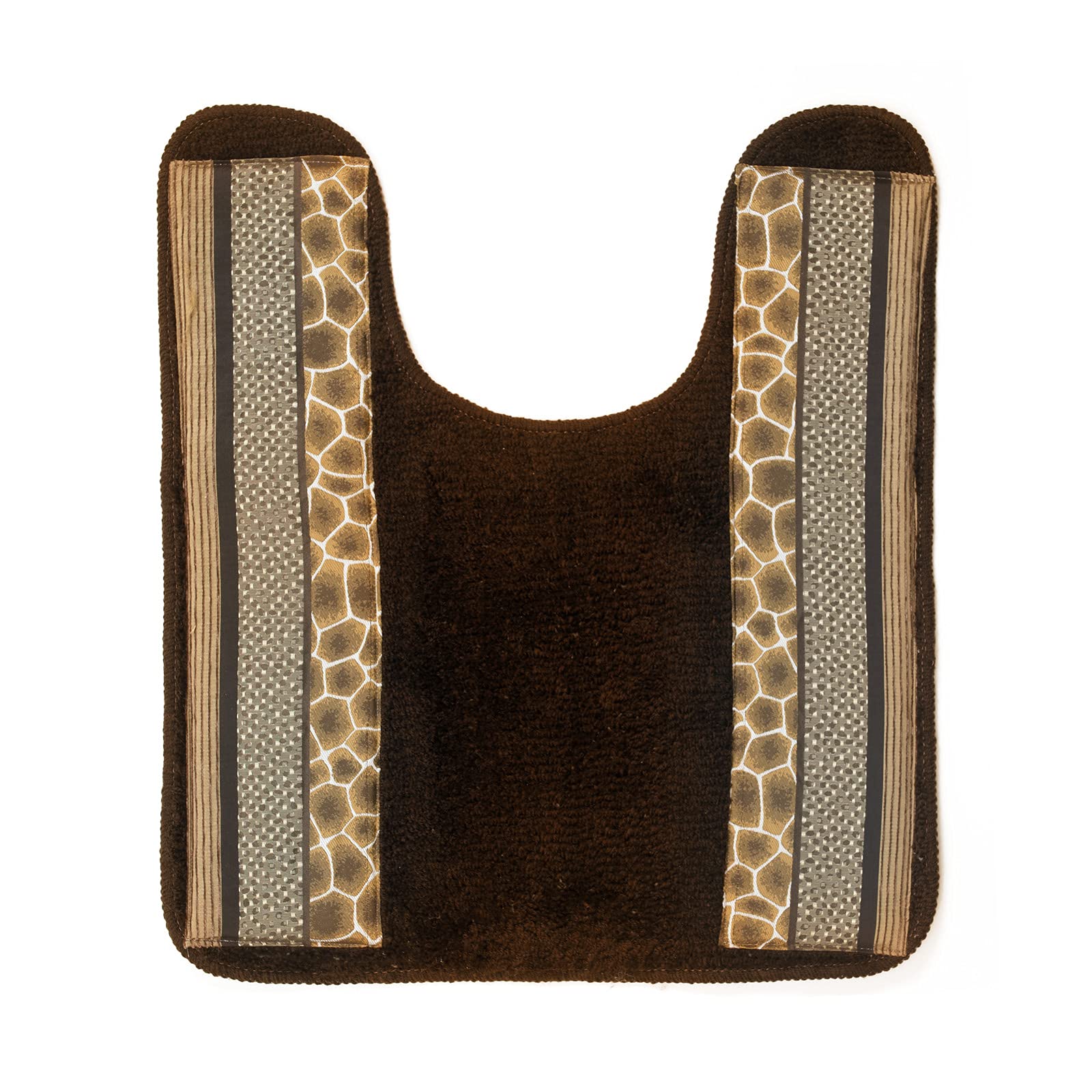 PB Home Safari Stripes Chocolate Bath Collection Contour Rug