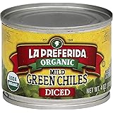 La Preferida Organic Green Chiles, Mild-Diced, 4 oz (Pack - 6)