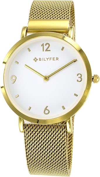 Reloj Bilyfer para Mujer con Correa Dorada y Pantalla en ...