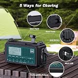 Mesqool 5000mAh DAB+/FM Emergency Radio Solar Wind Up Torch Light view 2