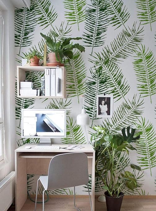 Amazon Fleefilo 北欧 はがせる壁紙 壁紙シール 厚手 緑色の葉 柄 防水 壁 シール リメイクシート Diy Fl1700 Fl1700 45cm X 10m 壁紙 Amazon Fleefilo 北欧 はがせる壁紙 壁紙シール 厚手 緑色の葉 柄 防水 壁 シール リメイクシート Diy Fl1700 Fl1700 45cm X 10m 壁紙