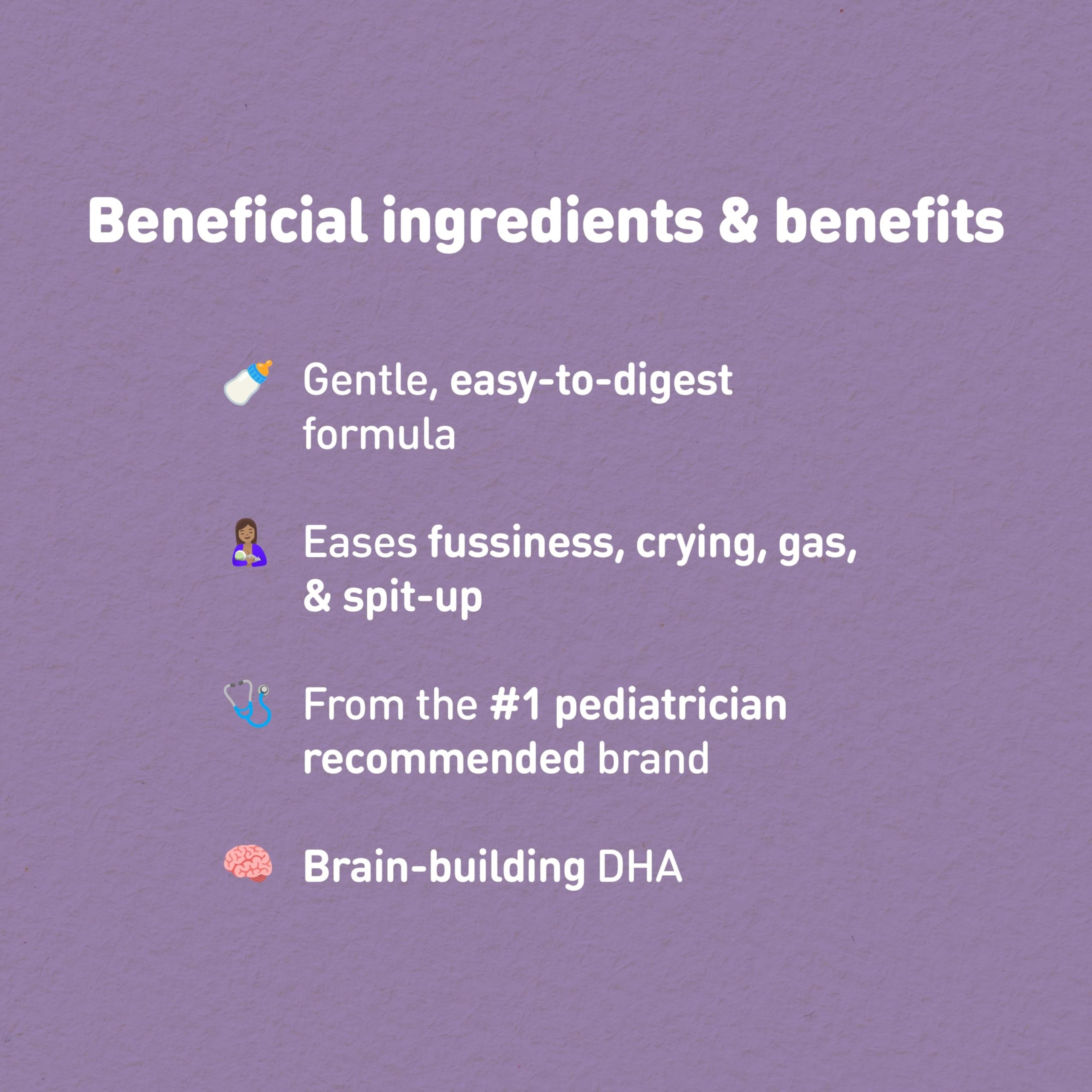 Enfamil Gentlease Easy to Digest Baby Formula, Brain Supporting DHA, for easing Fussiness, Gas, Crying and Spit-up, 19.9 Oz Can