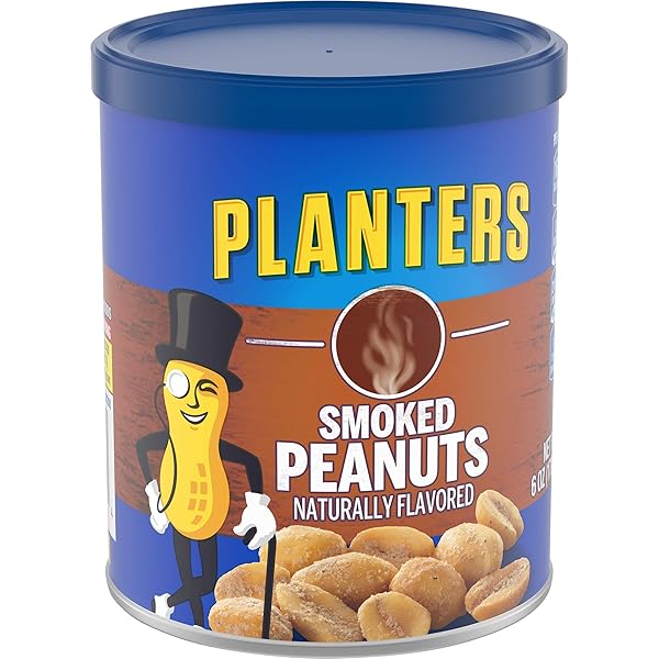PLANTERS SMOKED & SALTED PEANUTS (6 OZ CANISTER)