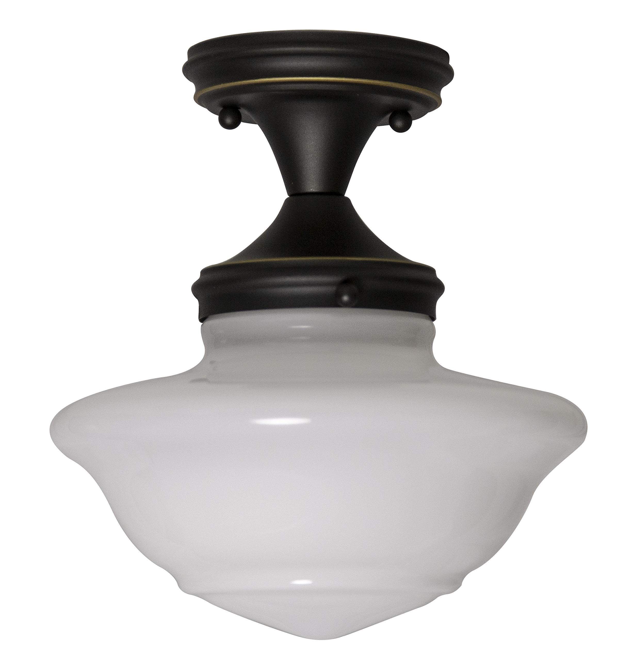 Frosted Opal Glass, Oiled Rubbed Bron 