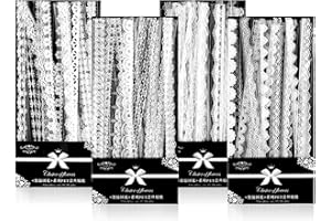 Prasacco 120 Pcs White Lace Scrapbook Stickers, Vintage Style, PET Material, Perfect for Scrapbooking, Wedding Invitations, Journals & More