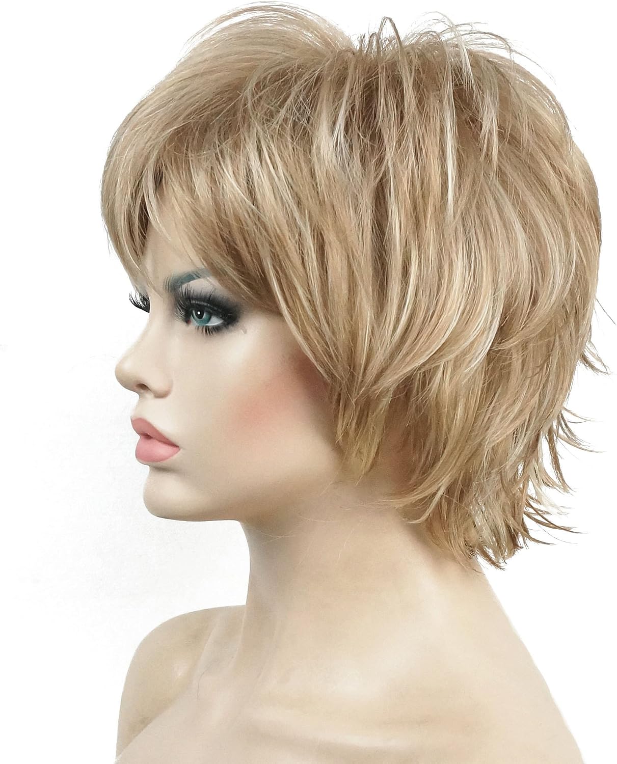 Lydell Short Layered Shaggy Full Synthetic Wig Wigs L16/613 Blonde Highlights - Image 3