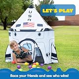 JOYIN Rocket Ship Play Tent for Kids Indoor Outdoor Preschool Toy view 3