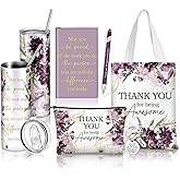 Wiwiqing 6 Pcs Valentines Day Gifts for Office Coworker Female Women Thank You May You Be Proud Ink Flower Gifts for Employee Staff Volunteer Administrative Professional Assistant(Elegant Style)
