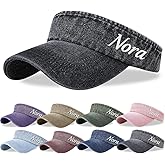 Personalized Visor Hats for Women Men, Custom Embroidery Womens Visor for Sport Golf Tennis, Womens Sun Visor for Summer