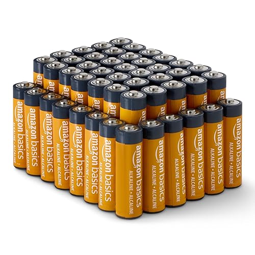 Amazon Basics 48-Pack AA Alkaline High-Performance Batteries, 1.5 Volt, 10-Year Shelf Life