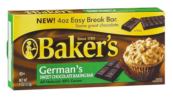 KRAFT BAKERS GERMAN CHOCOLATE BAR, 4 OZ