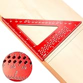 7 inch Carpenter Square, 1/16" Precision Hole Scribing Square Tools, 0-90&deg; Aluminum Alloy Rafter Square, Woodworking Square Tools AM13D