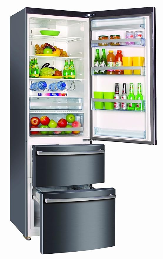 Haier AFD634CX Independiente 338L A+ Acero inoxidable nevera y ...