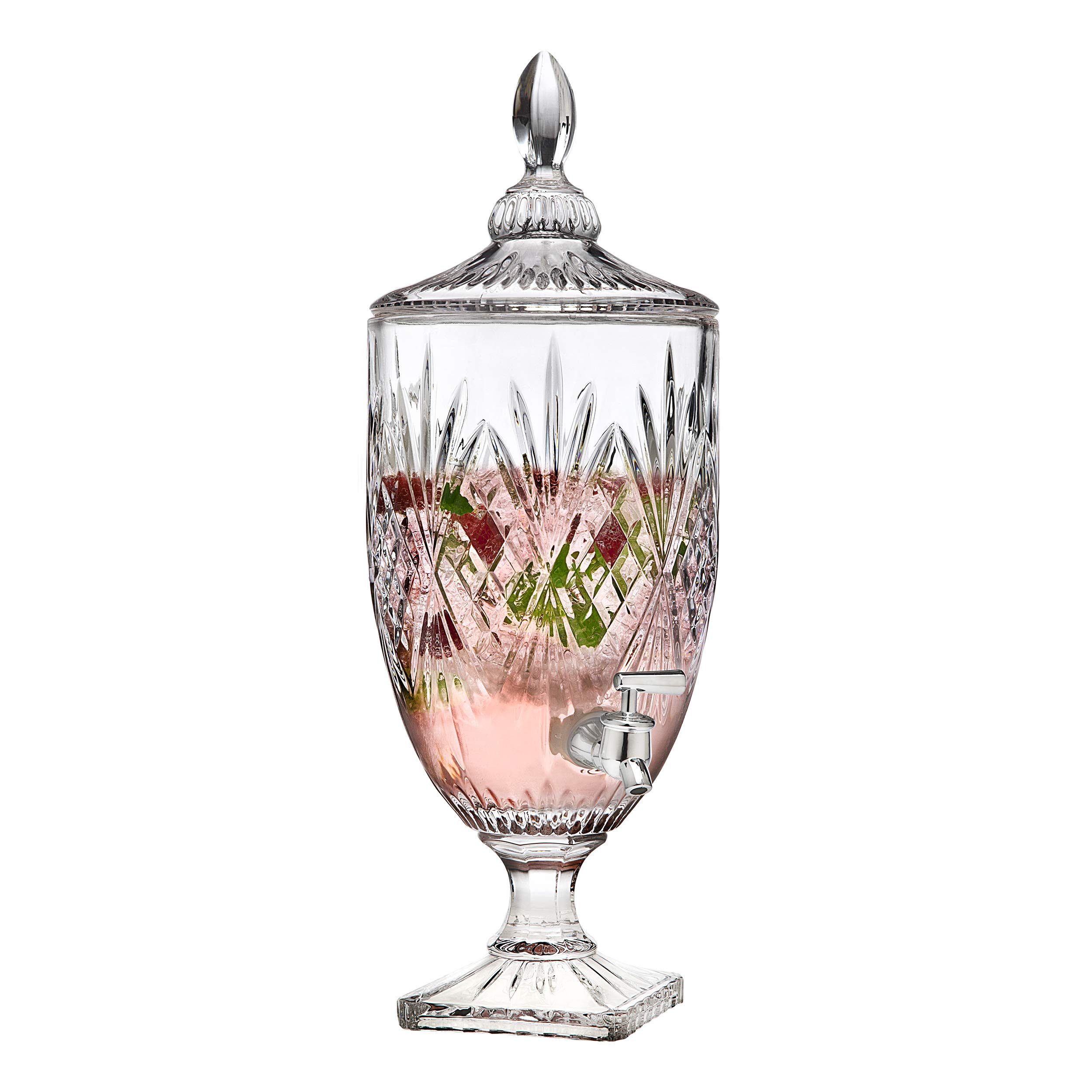 Photo 1 of Godinger Iced Beverage Dispenser, Dublin Crystal Collection - 1 Gallon