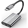 ZOOAUX Xreal Adapter, USB-C to Glasses and Charging Adapter, AR Glasses Adapter,Xreal hub, Charge and Play, Support 100W Fast Charger and 4K@60Hz for iPhone 16 15,ROG Ally,PC,Switch,Steam Deck