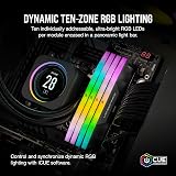 Corsair Vengeance RGB DDR5 32GB 6000MHz CL30 AMD EXPO Intel XMP Memory Gray view 3