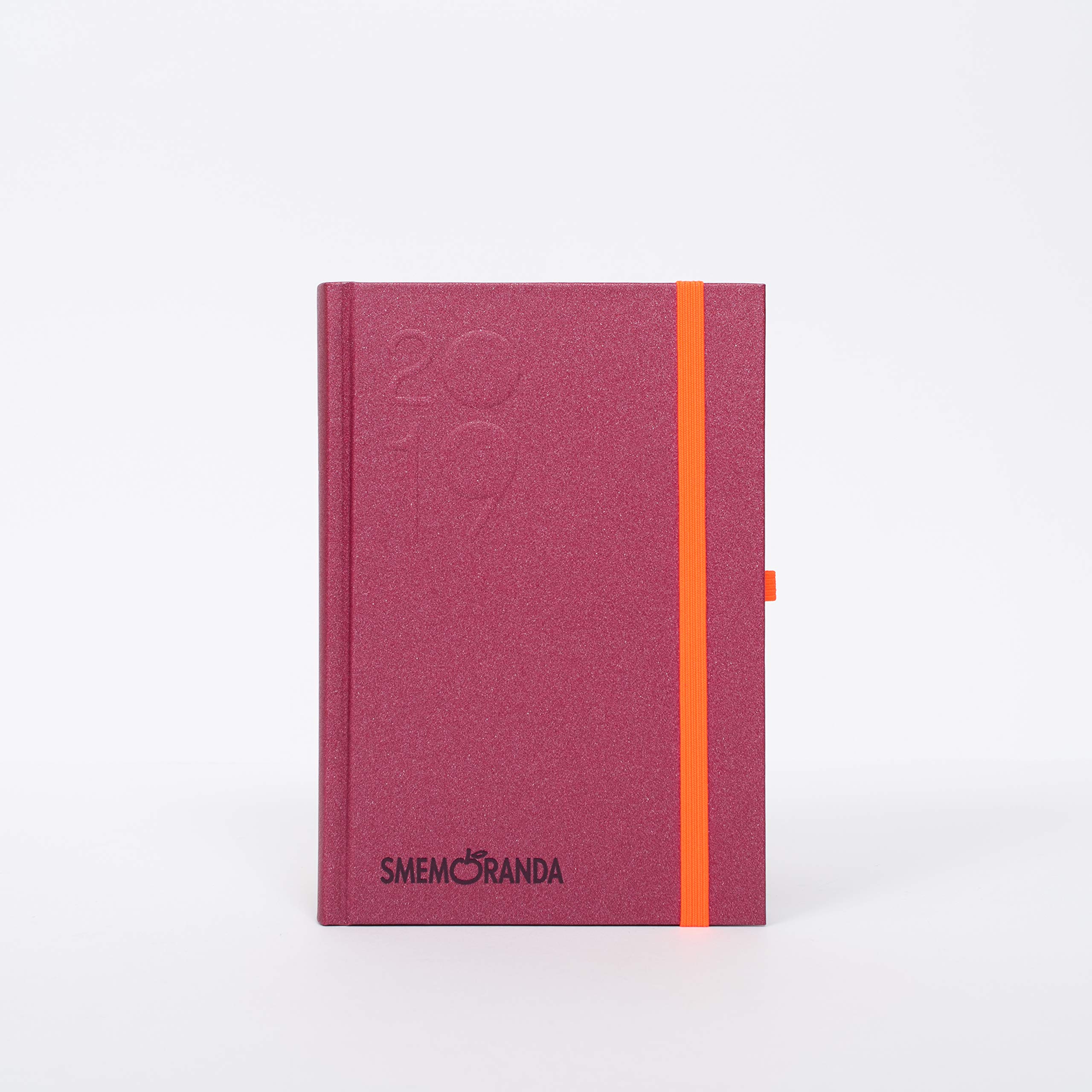 Smemoranda 12 Months Hard Cover Daily Squared 11.2 cm x 16.4 cm Bordeaux