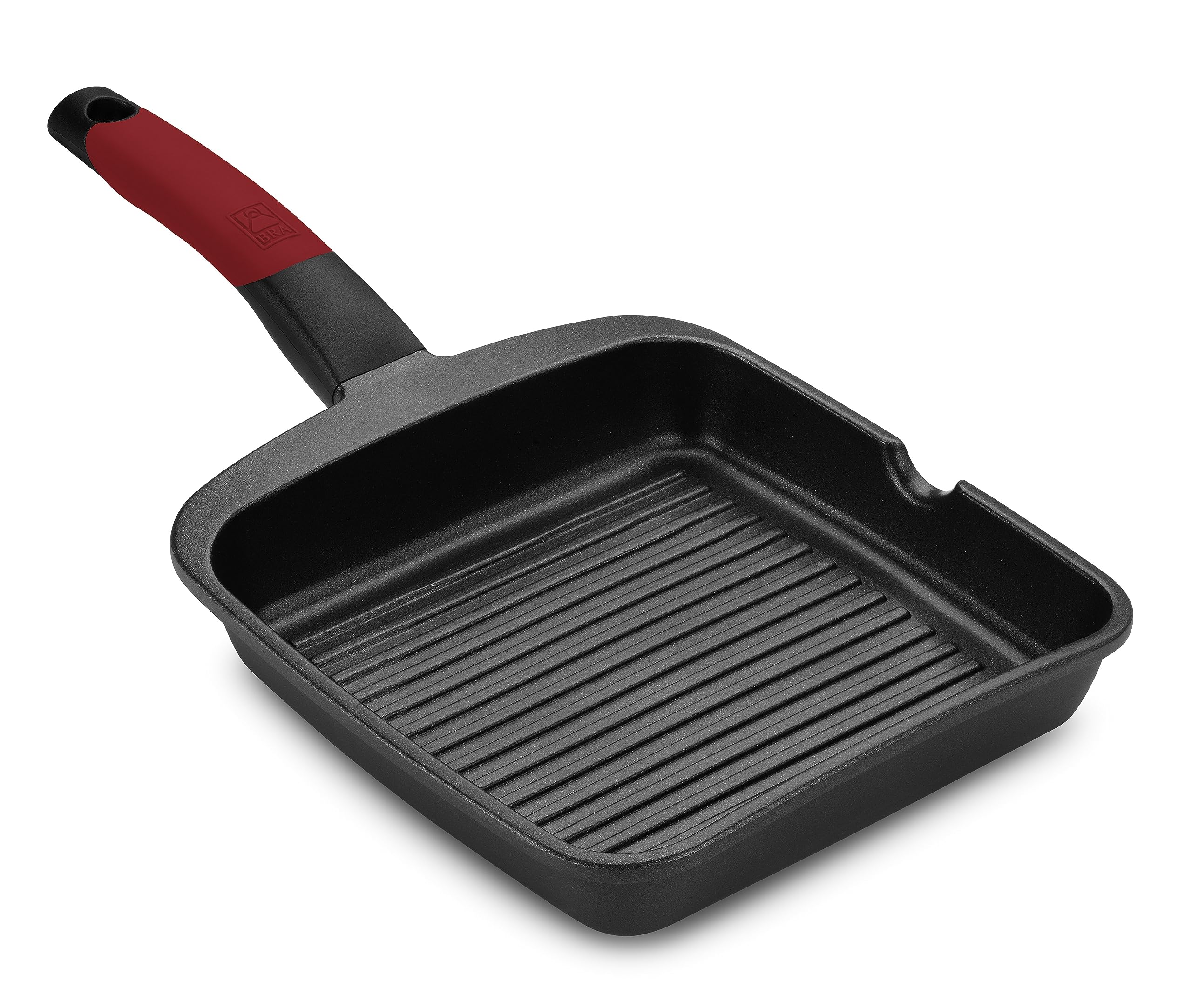 BRA Isogona A411428 Grill Plate 28 cm Striped c/m ind al/fu ne/ro Premiere