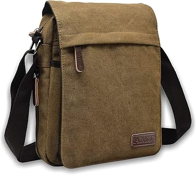 men's canvas crossbody shoulder bag