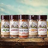Seasonest Keep it Hot Variety 5-Pack Gourmet Organic Spice Gift Set-Spicy Hot Seasoning Salt & BBQ Rub with French Sea Salt-Spicy Chicken Seasoning, Beef, Veggie, Vegan, Soul Food, Cajun,Paleo