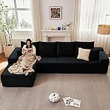 135.4" Modular Sectional Sofa, Modern Corduroy