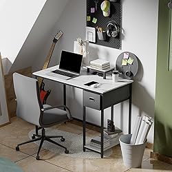 Pamray 39 Inch Computer Desk with Monitor Stand