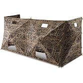 TIDEWE Duck Hunting Blind, Portable Duck Panel Blind, Next Evos Camo | 3-4 Person, Waterfowl Hunting, Connectable Panels, Brush Loops, Silent Dog Door, 13 lb Lightweight, Carry Bag