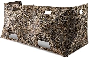 TIDEWE Hunting Blind Panel with Carrying Bag, 3-4 Person Pop-up Waterfowl Blinds, Resilient Field Duck Hunting Tent（Next Evos & Realtree MAX-5）