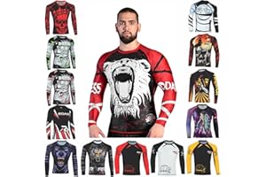 ROAR-INT Roar BJJ Rash Guards MMA Grappling Jiu Jitsu Training No Gi Fight Wear Mens Compression Shirts