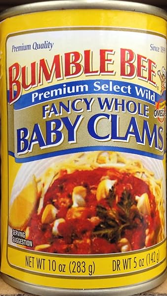 BUMBLE BEE FANCY WHOLE BABY CLAMS, 10 OUNCE