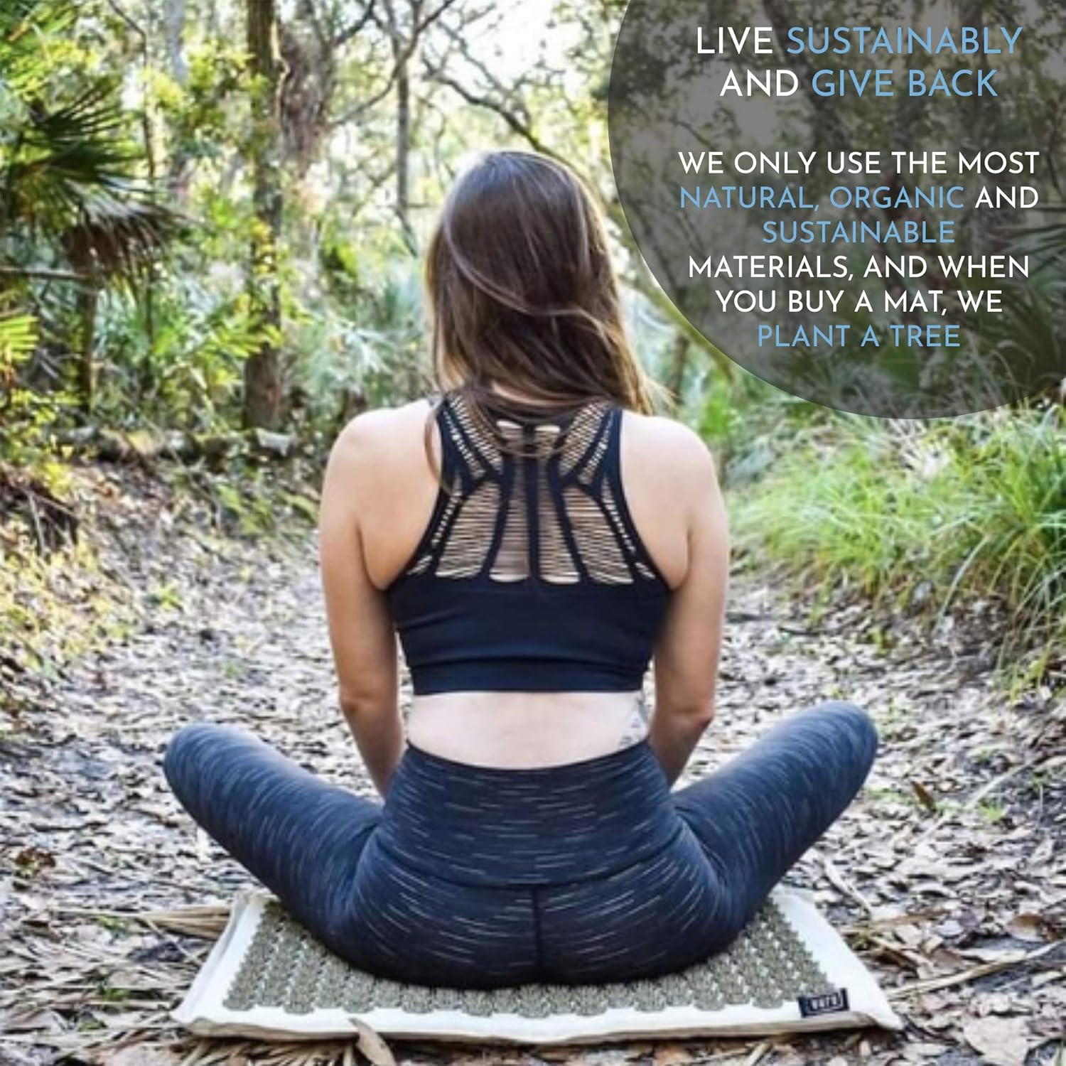 Ajna Acupressure Mat for Massage - Natural Organic Linen Cotton Acupuncture Mat and Bag - Back Pain Relief, Neck Pain Relief, Stress Reliever, Reflexology, Sciatica, Trigger Point Therapy (Natural): Health & Personal Care