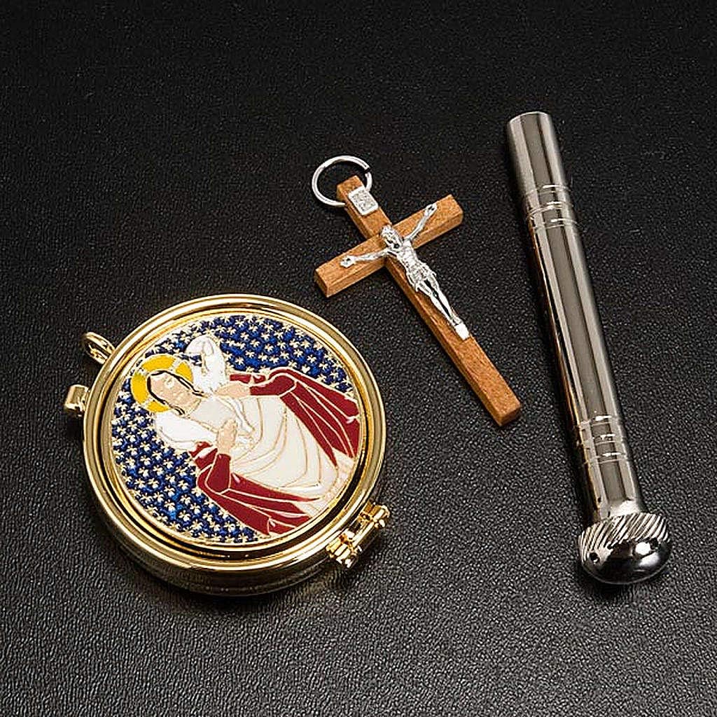 Holyart Estuche de Piel con portavi?Tico s?mbolo del Buen Pastor ...