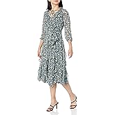 Karl Lagerfeld Womens Floral Ruffle Midi Dress