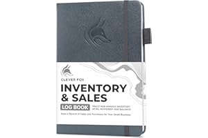 Clever Fox Inventory & Sales Log Book for Small Business – Inventory Ledger Book, Inventory Notebook, Order Tracker Book for 