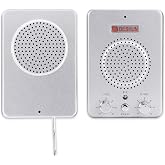 DESHUN Window intercom System Dual Way, Window Speakers, A walkie-Talkie That can be Attached to Glass,Built-in Microphone, intercom System for The Business/Bank/Office/Hospital/Station/Catering