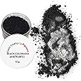 Temperature Activated Thermochromic Powder Pigment Black Changing to COLORLESS (Translucent White) at 82F/28C Perfect for Color Changing Masks Secret Message Reveals Resin Nail Art