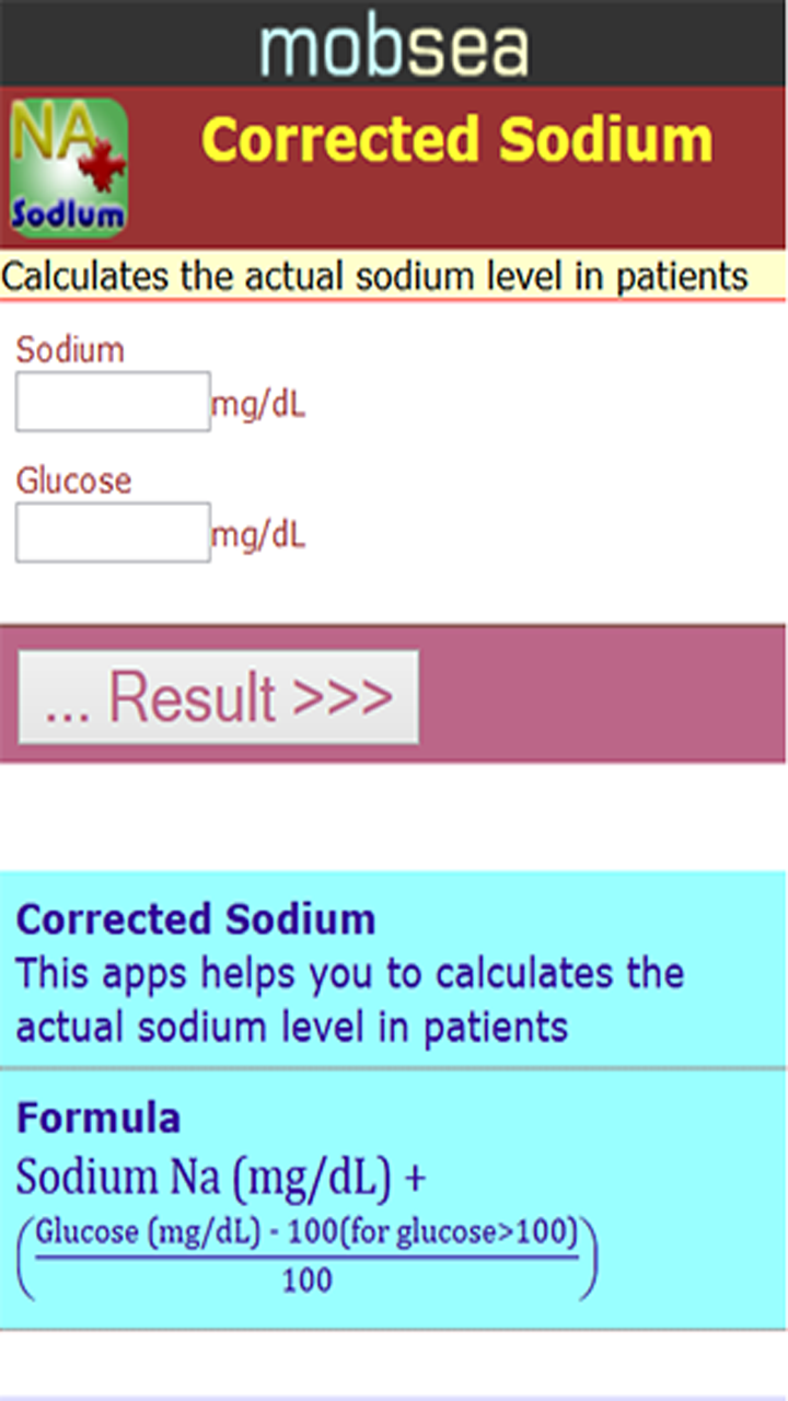 Corrected Sodium CalculatorAmazon.co.ukAppstore for Android
