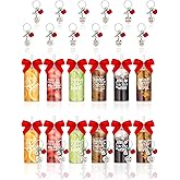 Skylety 12 Sets Teacher Appreciation Gifts in Bulk 13.5 oz Reusable Coffee Cups with Lid Straw Keychain Bows Thank You Teacher Gifts Back to School Party Favor Employee Office Supplies (Round)