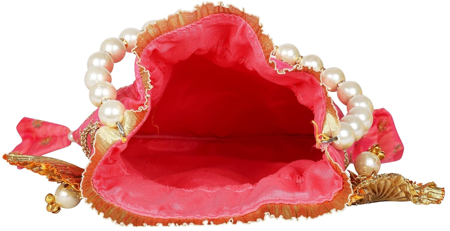 bombay haat women's potli (white, bp0001)