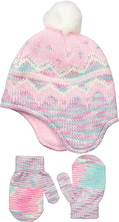 girls hat and mitten set