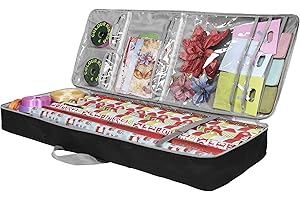 Primode Christmas Gift Wrap Organizer | Wrapping Paper Storage Container Box (37” x 14” x 4”) Constructed of Durable 600D Oxford Material (Black)