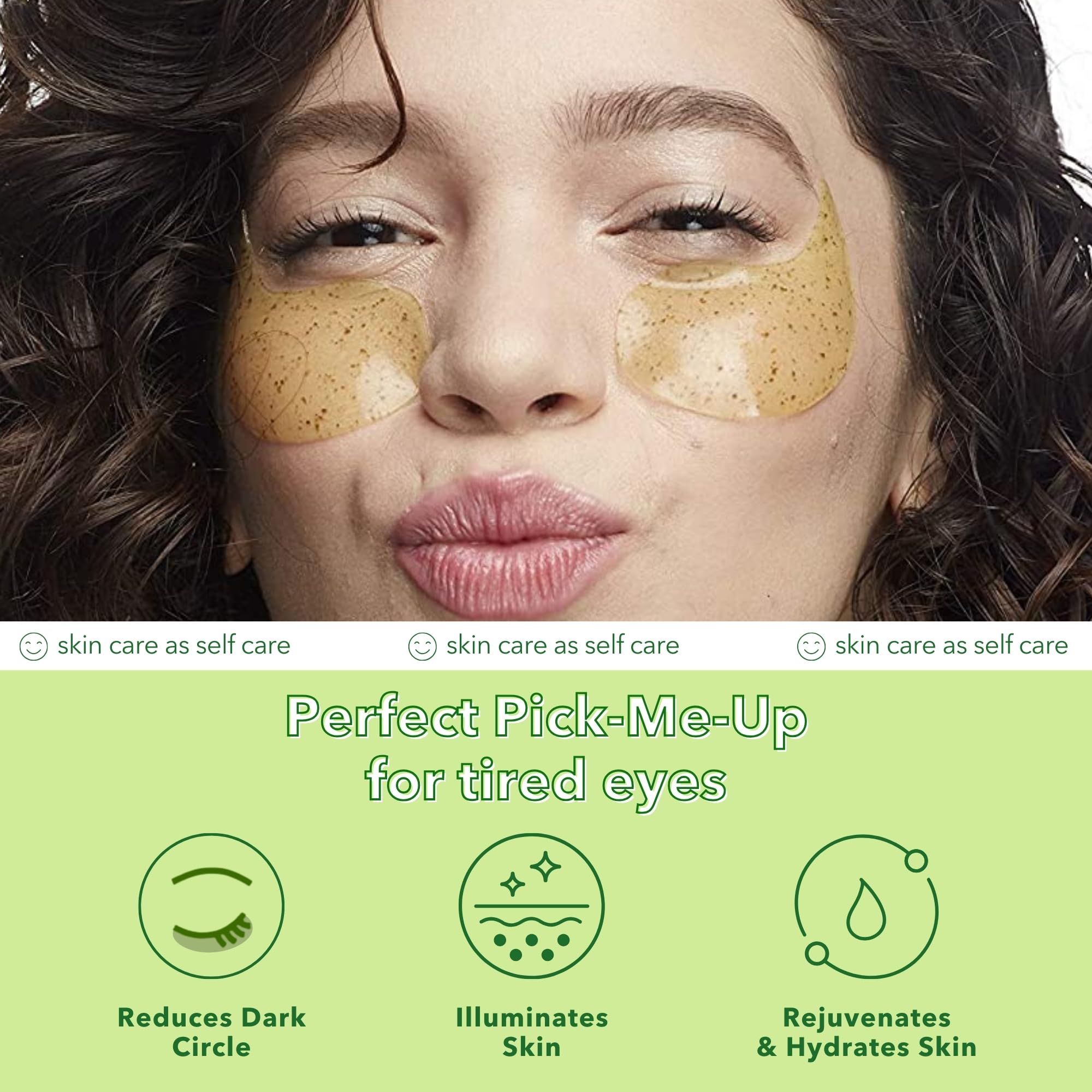 Patchology Perk Up Hydrating Under Eye Masks with Green Tea - Undereye Patches For Dark Circles and Puffy Eyes Care, Treatment & Moisturizer - Eye Bags, Puffiness & Wrinkle Reducer (5 Pairs)