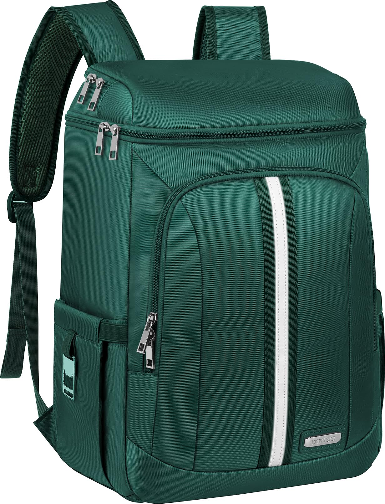 Photo 1 of LTINVECK Cooler Backpack for Women Men,Insulated Backpack Cooler Leakproof Double Deck Work Lunchboxes Cooler Bag,Hot and Cold Thermal Backpack with Reflective Stripes,Green